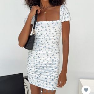 Charvi Mini Dress Blue Floral